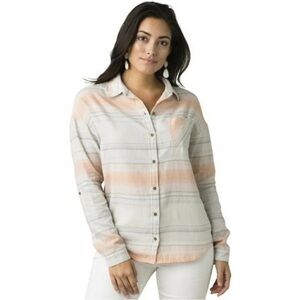 Prana Women's Pastel Striped Button-Down Shirt